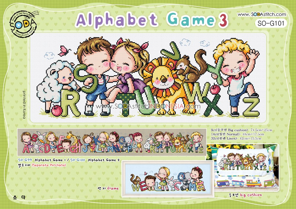 Sodastitch Indonesia PKT-SO-G101 - Paket Sodastitch - Paket Alphabet Game 3