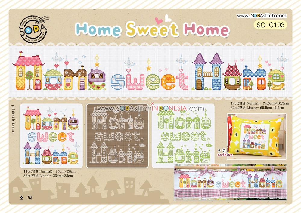 Sodastitch Indonesia PKT-SO-G103 - Paket Sodastitch - Paket Home Sweet Home