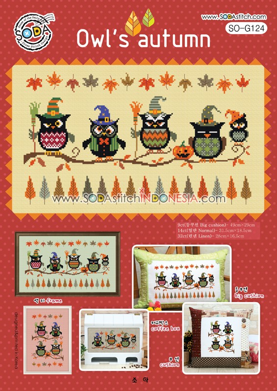 Sodastitch Indonesia PKT-SO-G124 - Paket Sodastitch - Paket Owl's Autumn