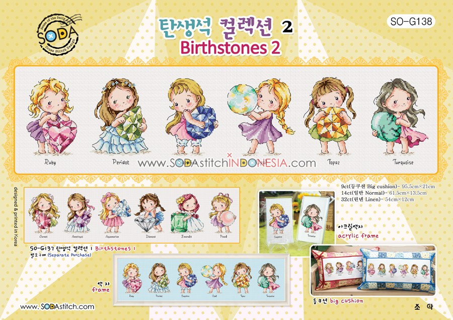 Sodastitch Indonesia PKT-SO-G138 - Paket Sodastitch - Paket Birthstones 2