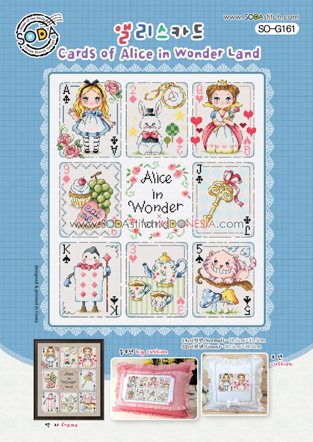Sodastitch Indonesia PKT-SO-G161 - Paket Sodastitch - Paket Cards Of Alice In Wonderland