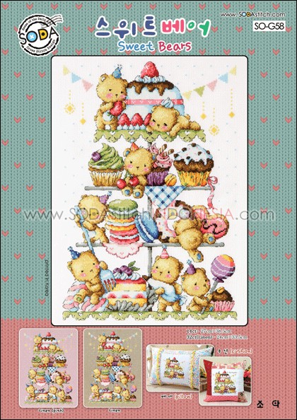 Sodastitch Indonesia PKT-SO-G58 - Paket Sodastitch - Paket Sweet Bears