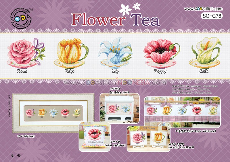 Sodastitch Indonesia PKT-SO-G78 - Paket Sodastitch - Paket Flower Tea