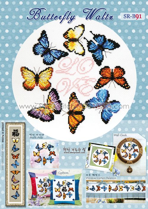 Sodastitch Indonesia PKT-SR-B91 - Paket Shiny Room - Paket Butterfly Waltz