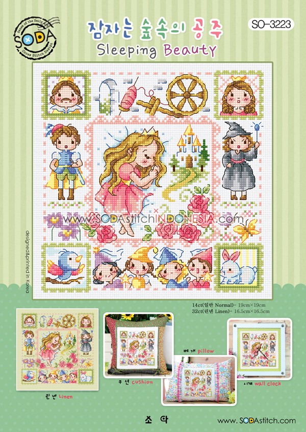 Sodastitch Indonesia SO-3223 - Pola Sodastitch - Sleeping Beauty