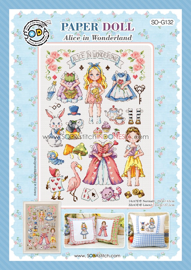 Sodastitch Indonesia SO-G132 - Pola Sodastitch - Paper Doll : Alice In Wonderland