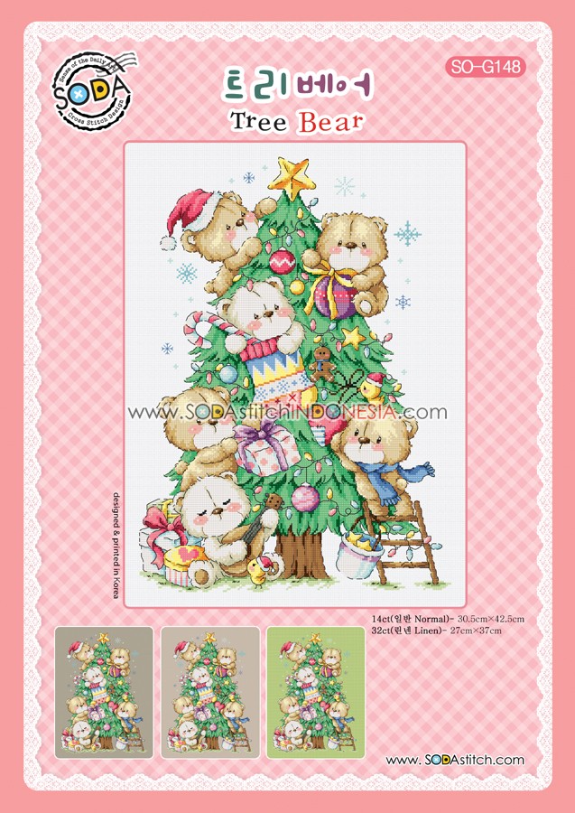 Sodastitch Indonesia SO-G148 - Pola Sodastitch - Tree Bear