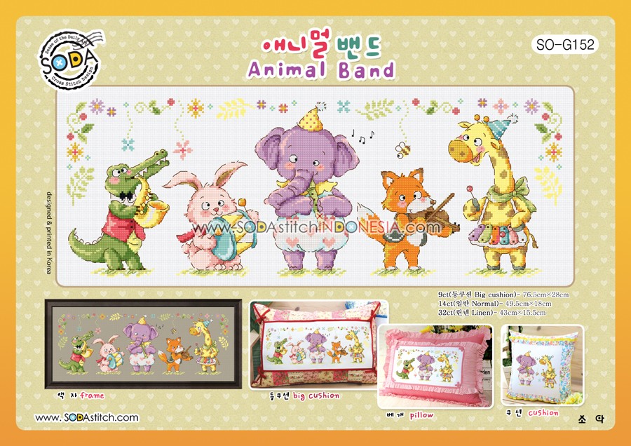 Sodastitch Indonesia SO-G152 - Pola Sodastitch - Animal Band