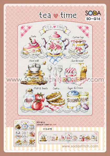 Sodastitch Indonesia SO-G16 - Pola Sodastitch - Tea Time