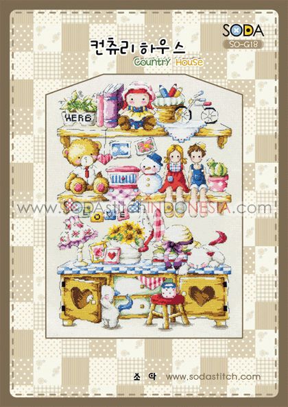 Sodastitch Indonesia SO-G18 - Pola Sodastitch - Country House
