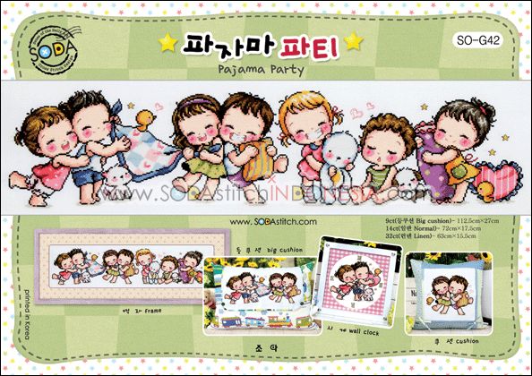 Sodastitch Indonesia SO-G42 - Pola Sodastitch - Pajama Party