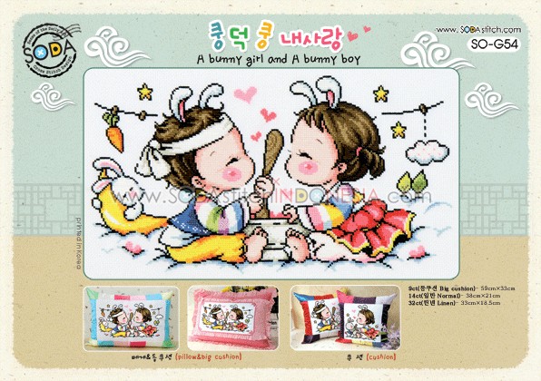 Sodastitch Indonesia SO-G54 - Pola Sodastitch - A Bunny Girl and A Bunny Boy