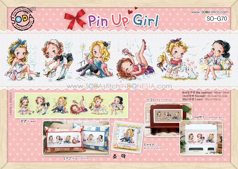 Sodastitch Indonesia SO-G70 - Pola Sodastitch - Pin Up Girl