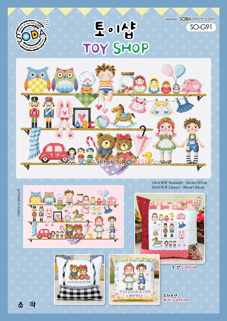 Sodastitch Indonesia SO-G91 - Pola Sodastitch - Toy Shop