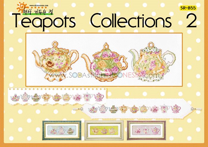 Sodastitch Indonesia SR-B55 - Pola Shiny Room - Teapots Collections 2