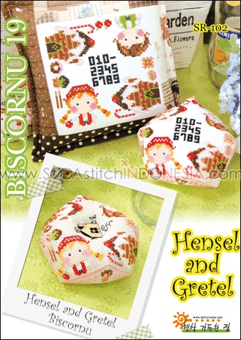 Sodastitch Indonesia SR-P102 - Pola Shiny Room - D.I.Y. Biscornu 19 : Hensel & Gretel