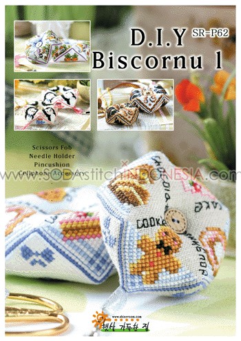 Sodastitch Indonesia SR-P62 - Pola Shiny Room - D.I.Y. Biscornu 1