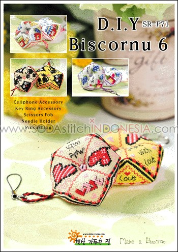 Sodastitch Indonesia SR-P71 - Pola Shiny Room - D.I.Y. Biscornu 6