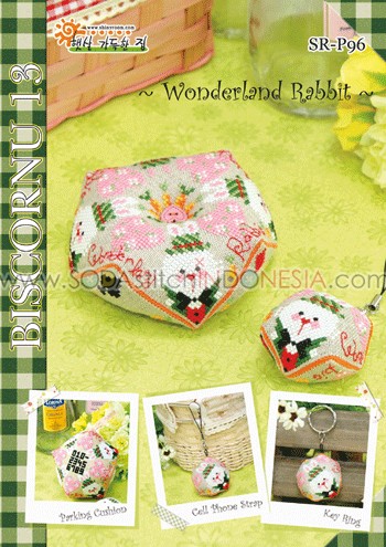 Sodastitch Indonesia SR-P96 - Pola Shiny Room - D.I.Y. Biscornu 13 : Wonderland Rabbit